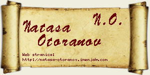 Nataša Otoranov vizit kartica
